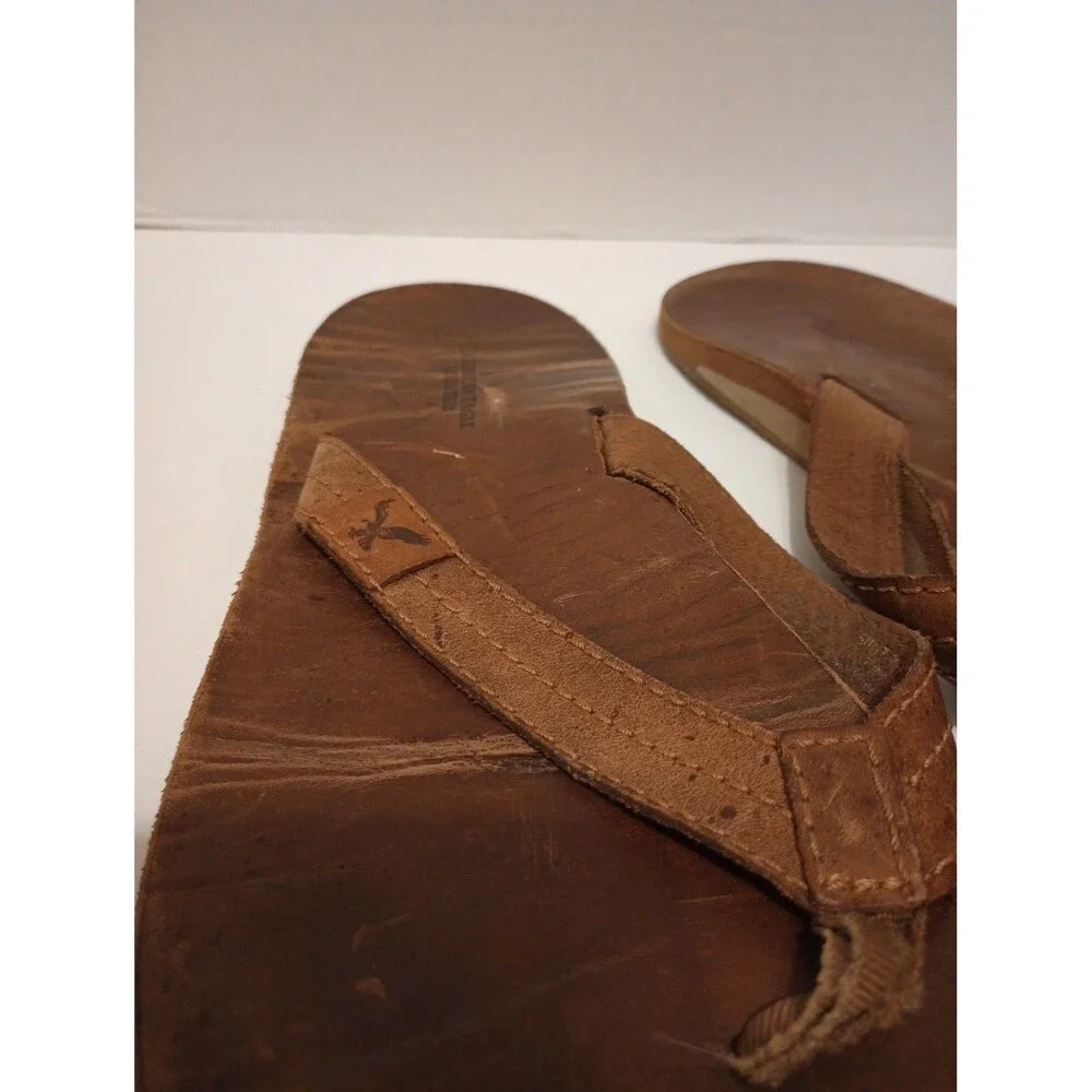 American Eagle Leather Flip-Flops Women’s Size 8